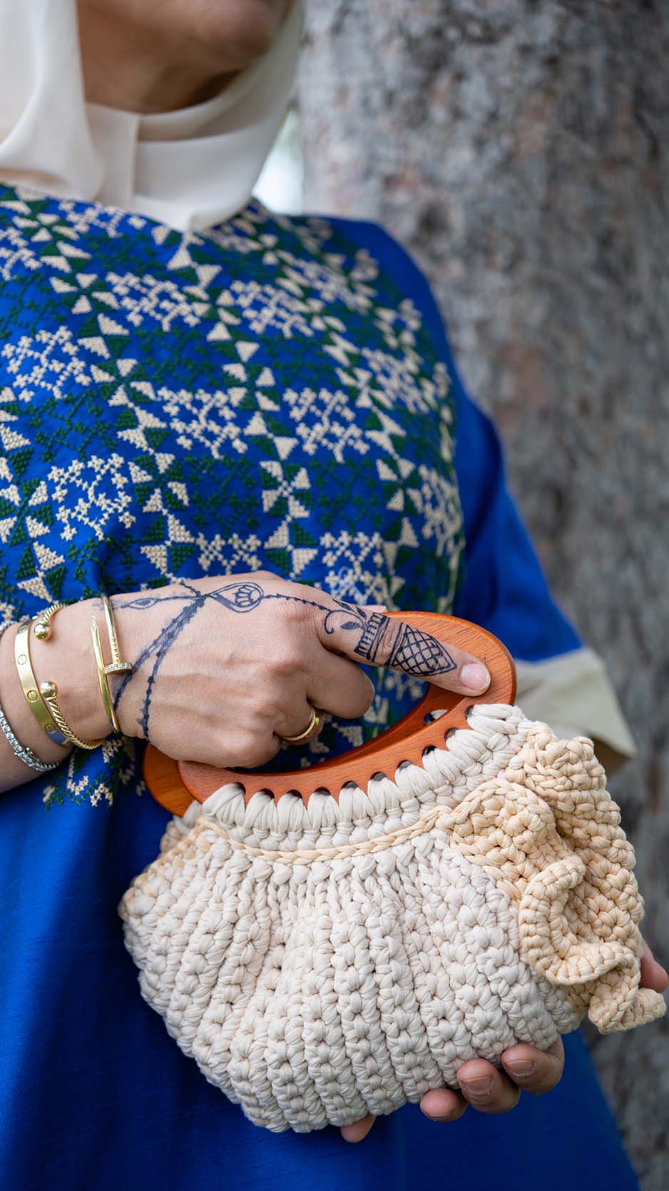 Horea Royal Blue Palestinian Thobe – Handmade Traditional Tatreez