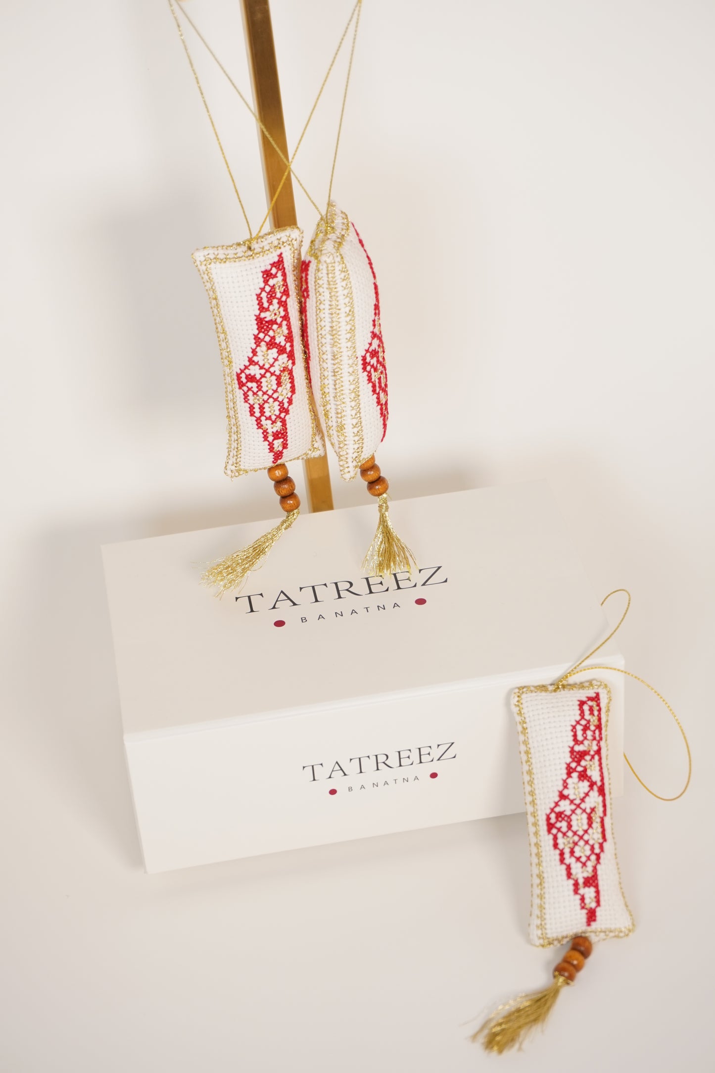 Palestinian Map Car Hanging | Tatreez Banatna Handmade