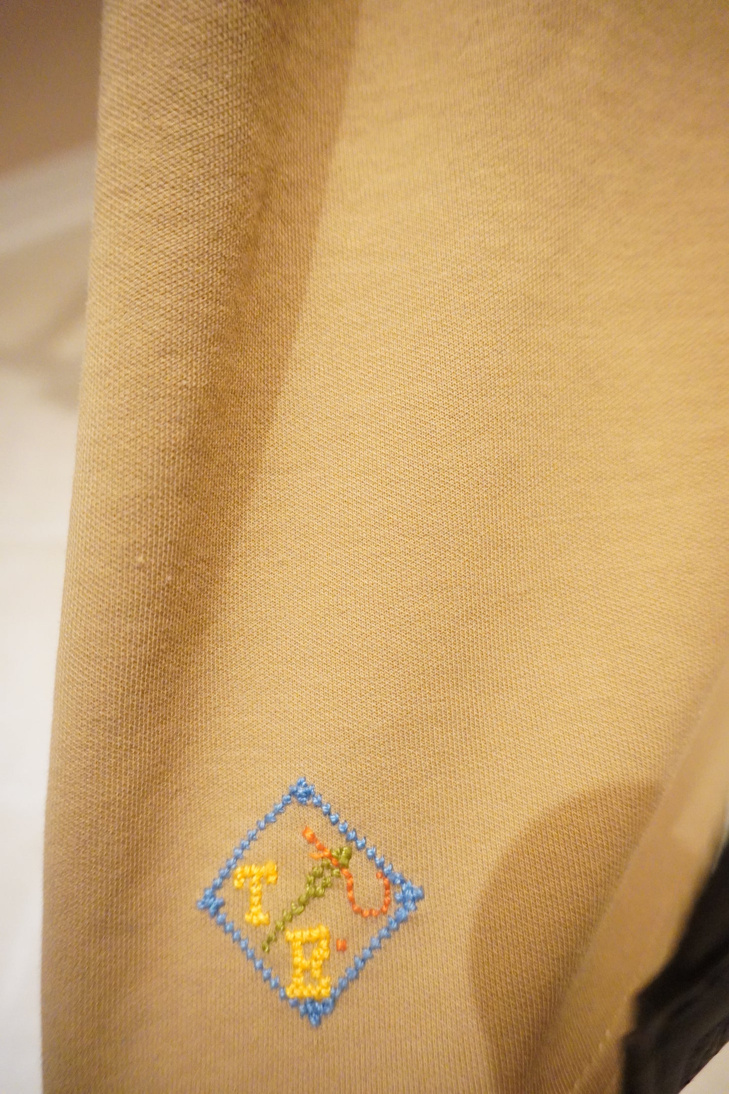 Hand-Embroidered Handhala Over Size T-Shirt –Beige- Cultural Heritage Wear | Tatreez Banatna