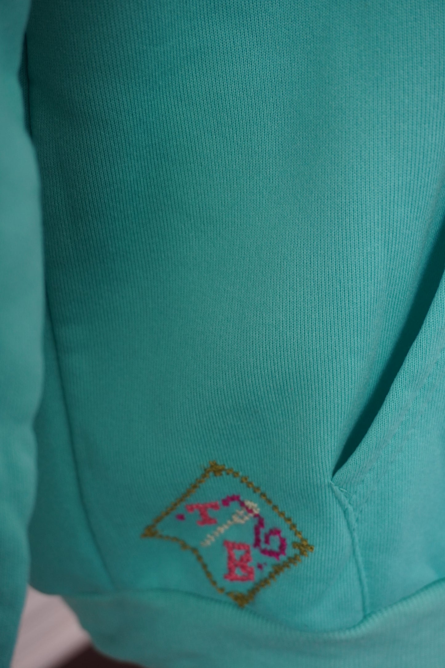 One of a Kind Bright Green Embroidered Hoodie