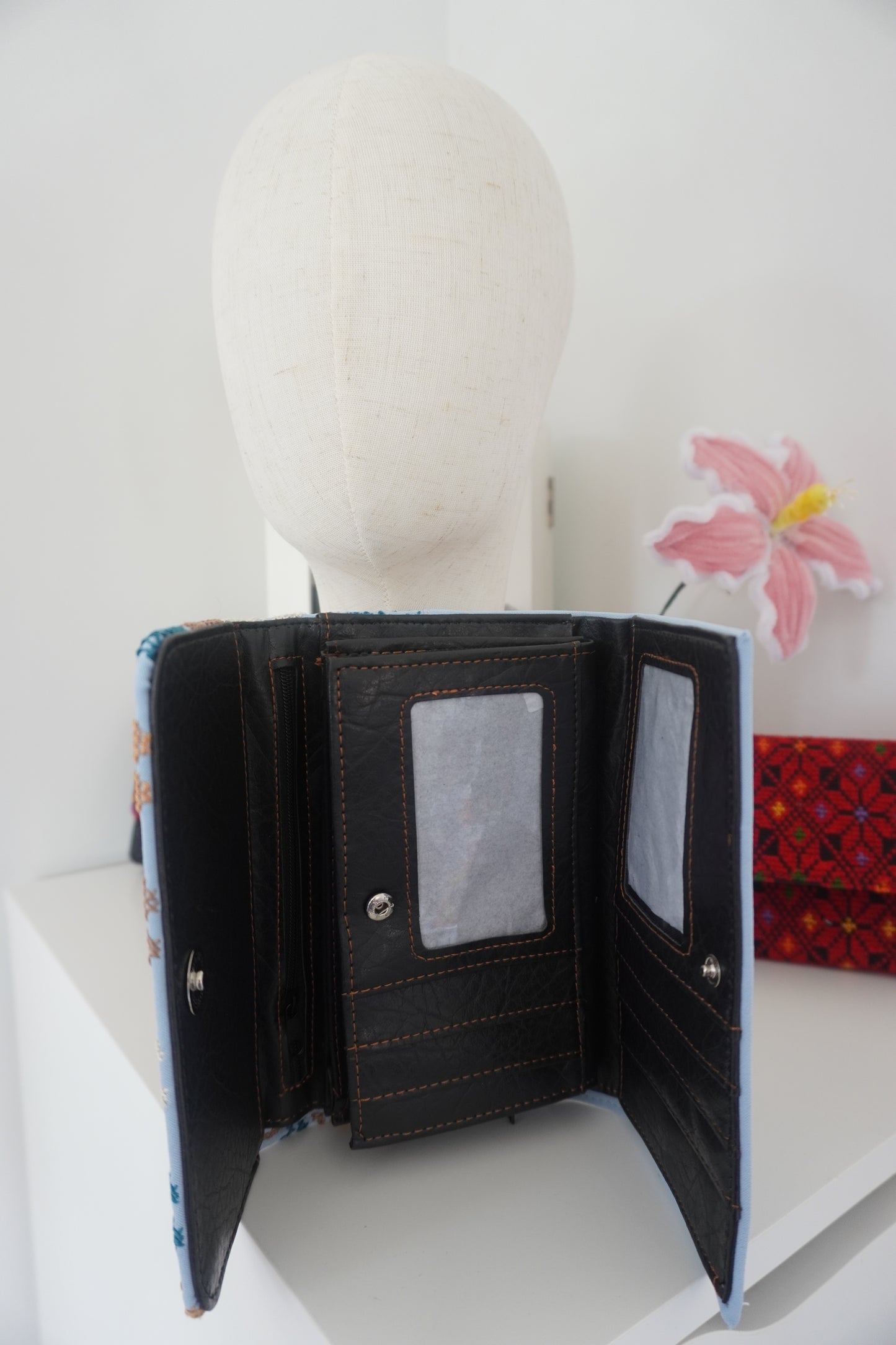 Hand Embroidered Clutch in Stunning Blue Shades