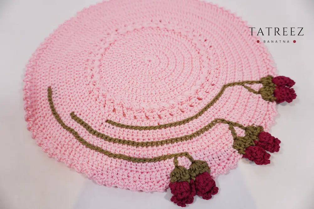 Crochet Round Placemats | Floral Table Decor Set | Tatreez Banatna Accessories