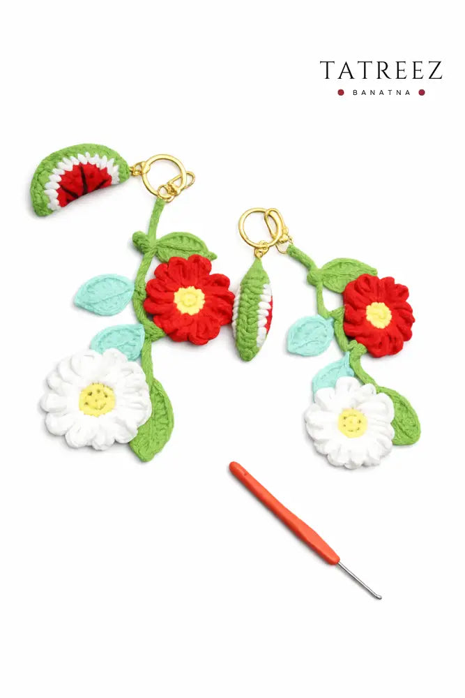 Cute Crochet Watermelon Keychain | Unique Accessory for All Seasons Clothing & Wearables