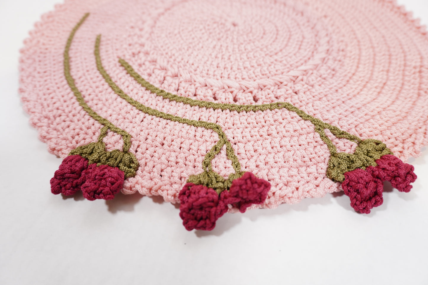Crochet Round Placemats | Floral Table Decor Set | Tatreez Banatna