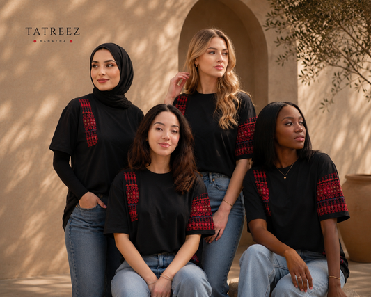 Palestinian T-Shirt – Unique One-Hand Handmade Tatreez Embroidery