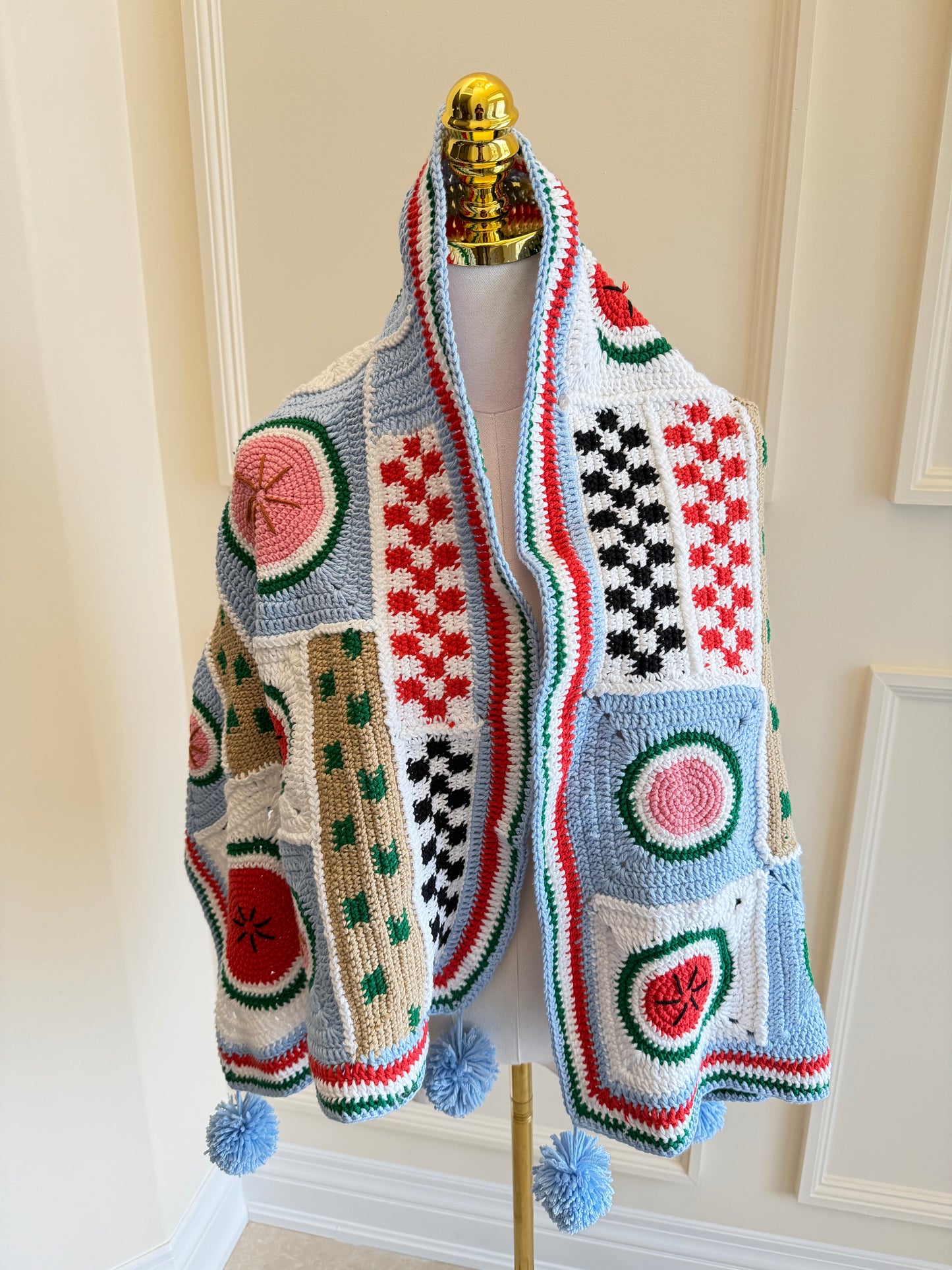 Helwe Watermelon Shawl | Handmade Crochet