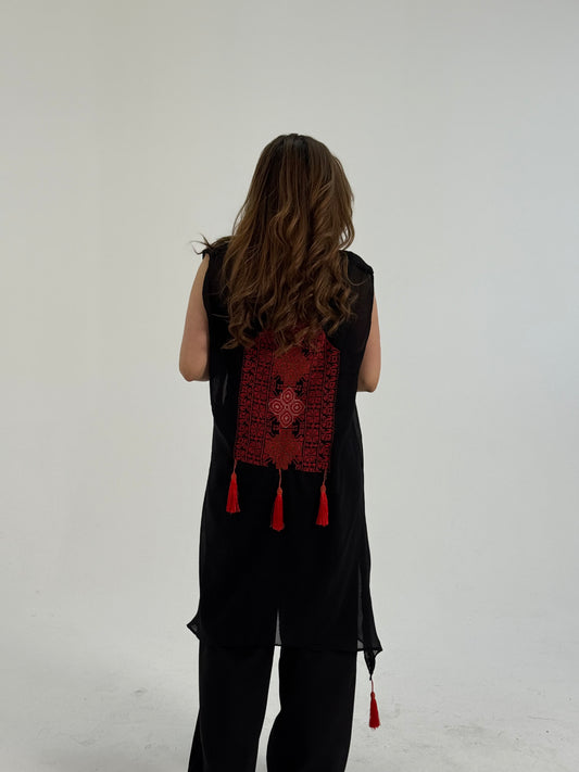 Safad: Handmade Cut Top with Beautiful Palestinian Embroidery