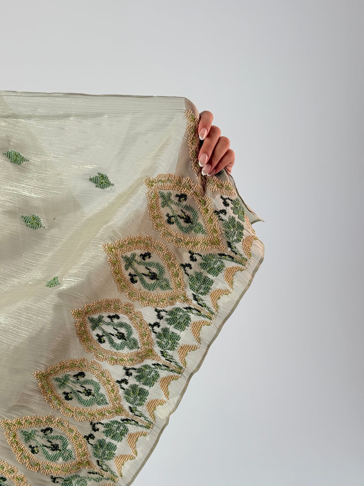 Roby Hand-Embroidered Beaded Shawl