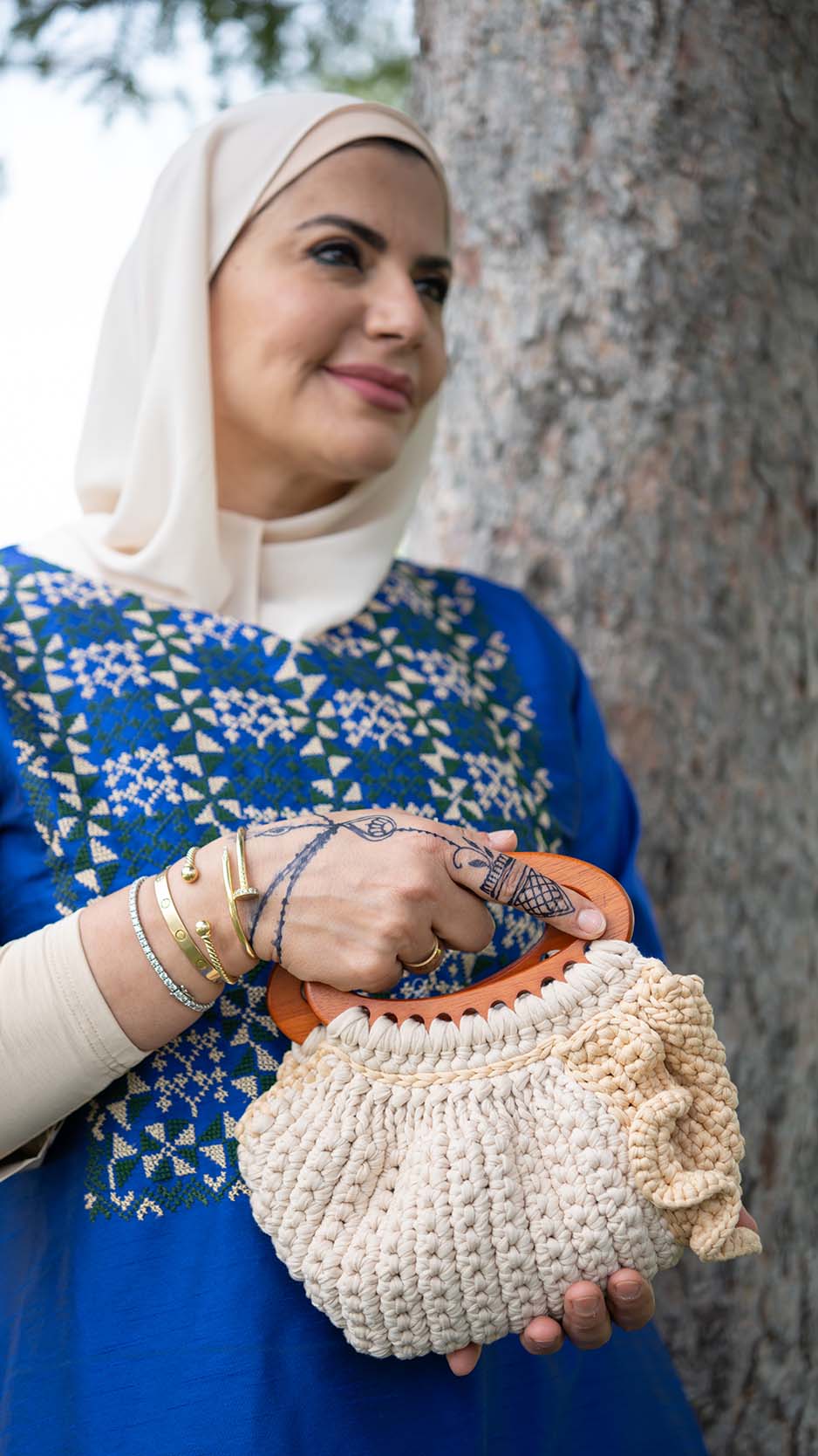 Horea Royal Blue Palestinian Thobe – Handmade Traditional Tatreez