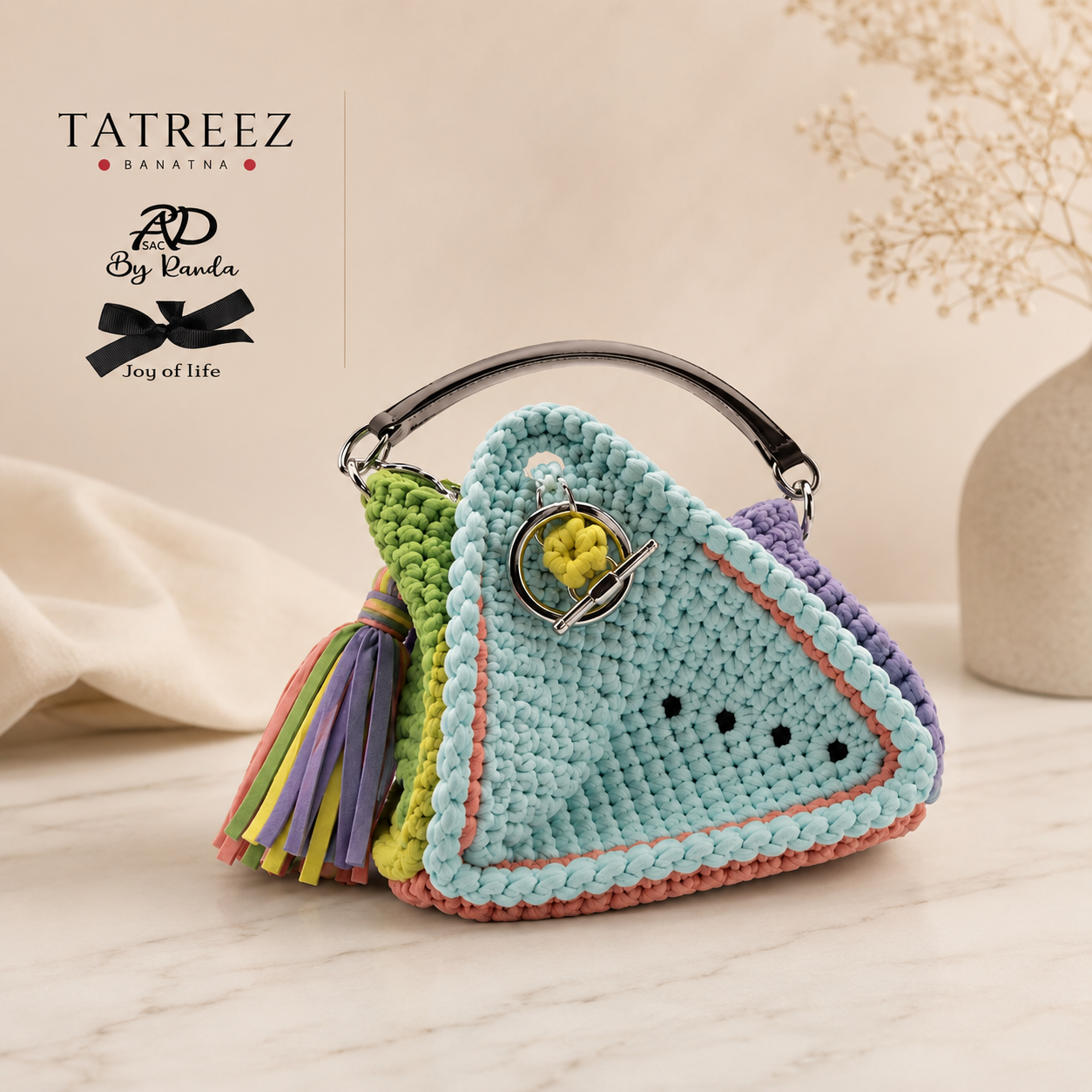 Aura of Spring Bucket Bag – Handmade Vibrant Crochet