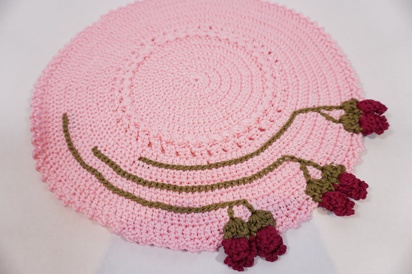 Crochet Round Placemats | Floral Table Decor Set | Tatreez Banatna