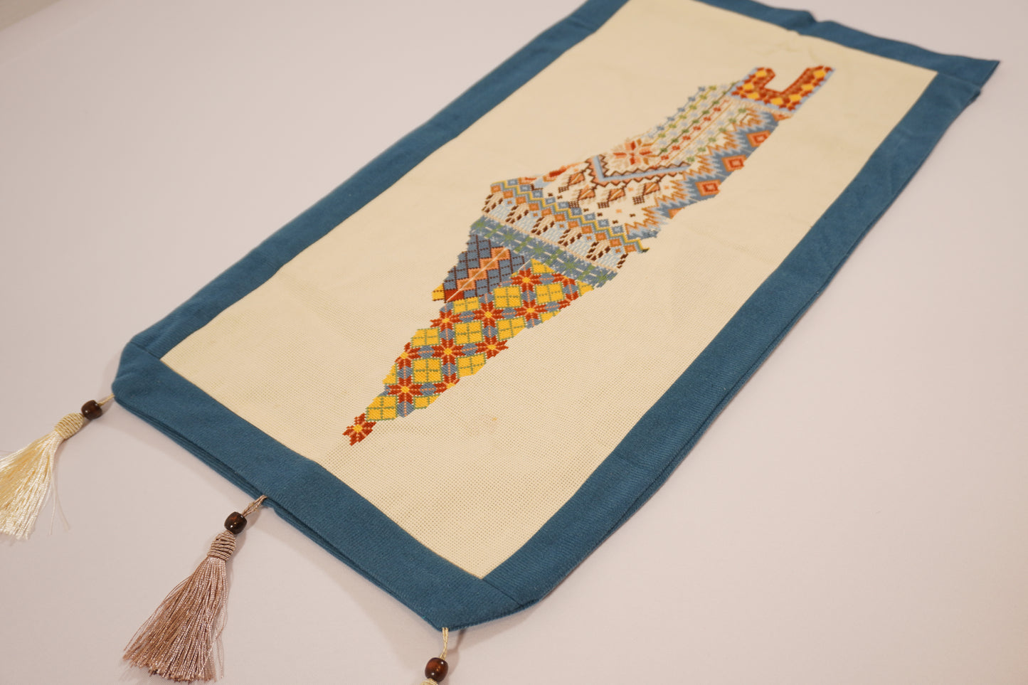 Palestine Map Moallaqa | Handmade Wall Hanging |
