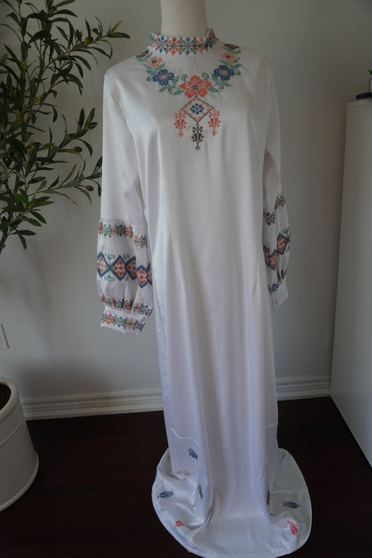 Handmade exclusive Lulu dress design by Tatreez Banatna, Indian taffeta dress"Feel free to make any further adjustments!