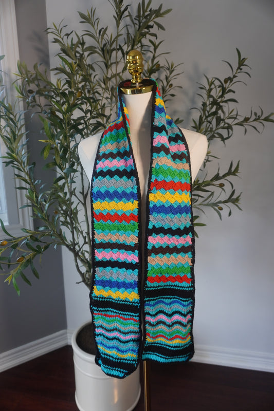 Vibrant Kofea-Style Crochet Shawl – A Colorful Statement Piece