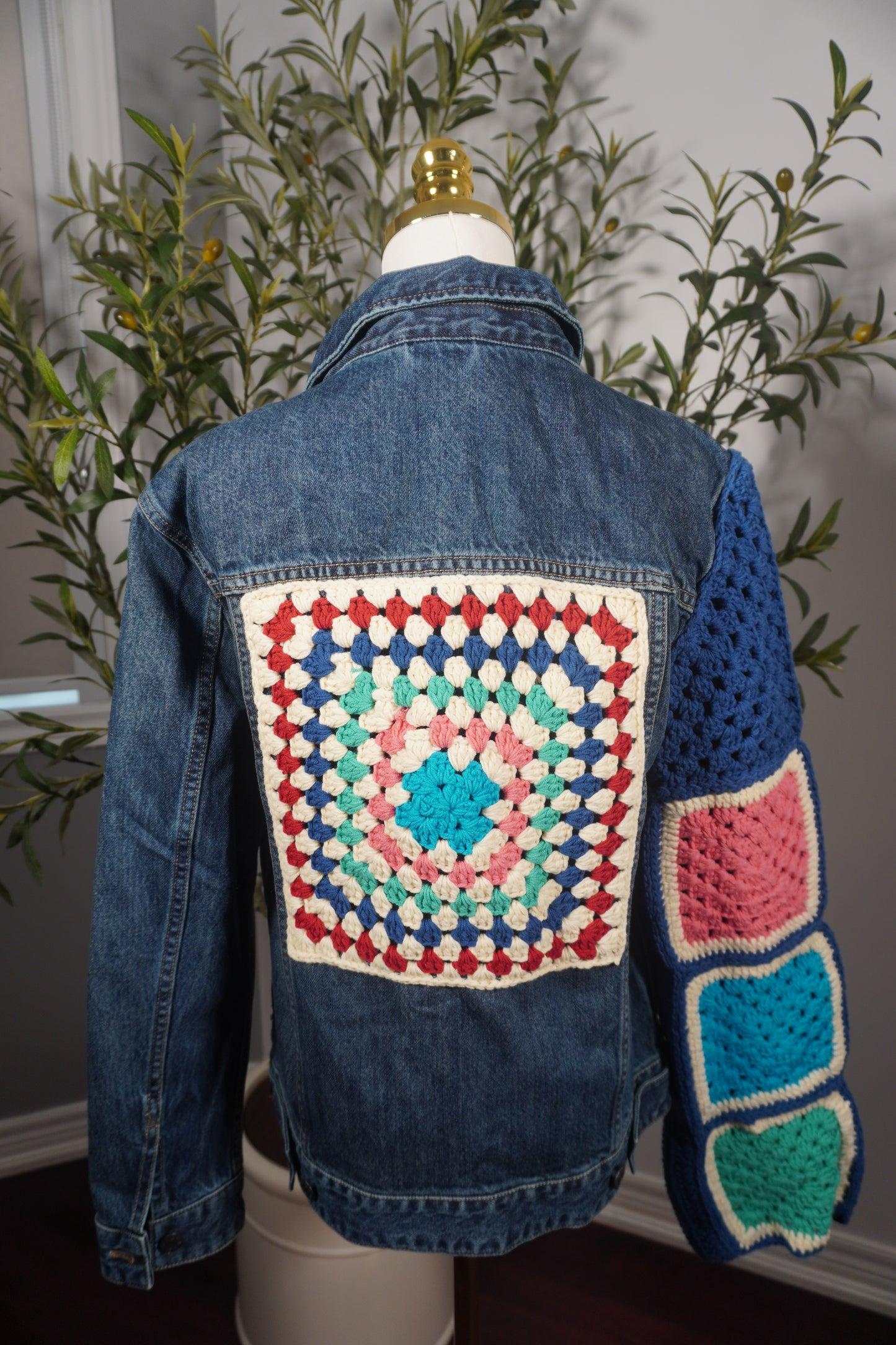 Celestial-Inspired Denim Jacket with Lebanese Artisan Craftsmanship