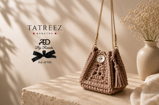 Sunkissed Mini Crochet Bucket Bag – Gold Chain | Rand Sac