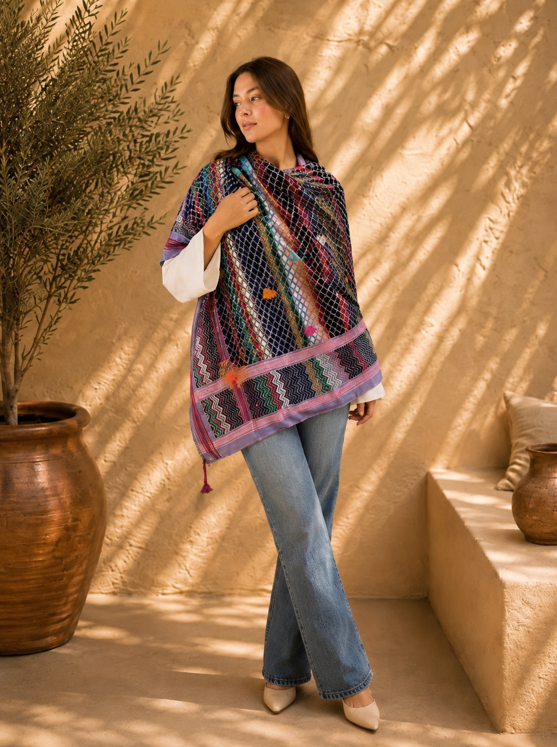 Purple Kofea – Handmade Bright Palestinian Tatreez Embroidery