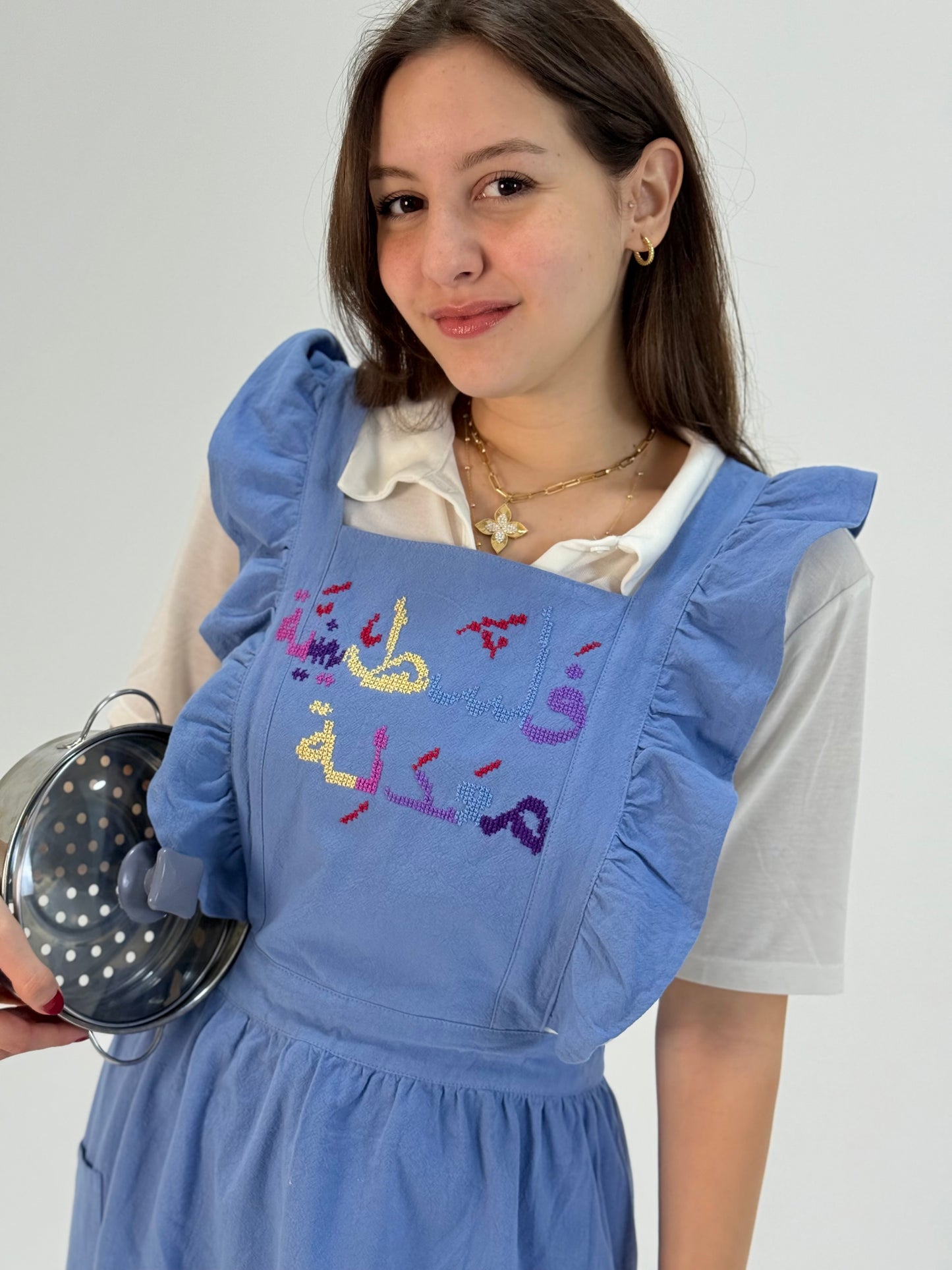 Falasteeniya Maadale Embroidered Apron | Palestinian Handmade