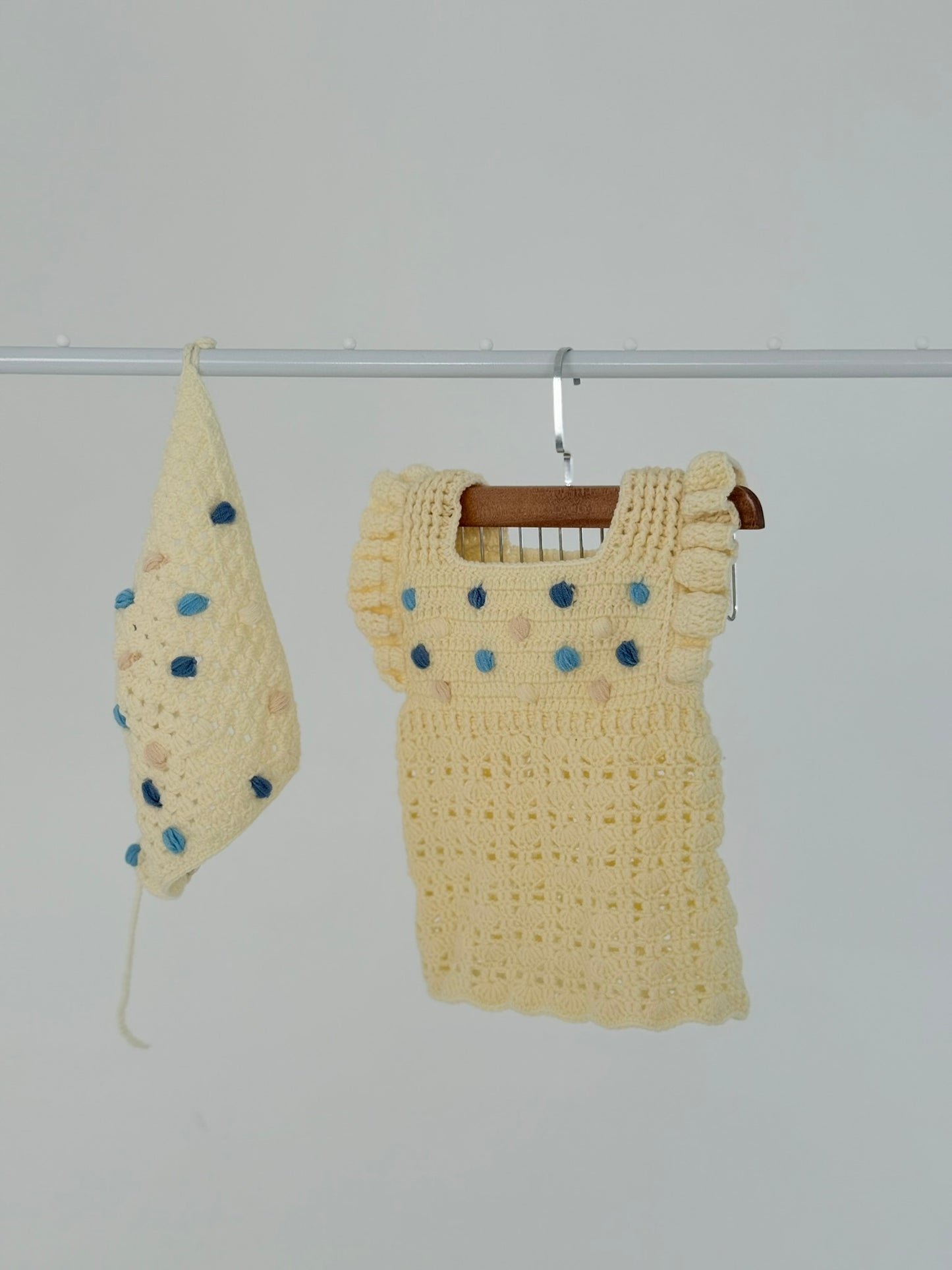 Baby Crochet Dress & Bandana Set | Tatreez Banatna
