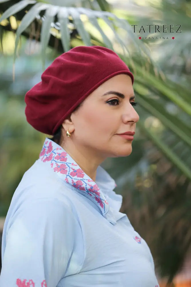 Cute Baby Blue Top Shirt with Fusion Embroidery - Cotton Clothing & Wearables