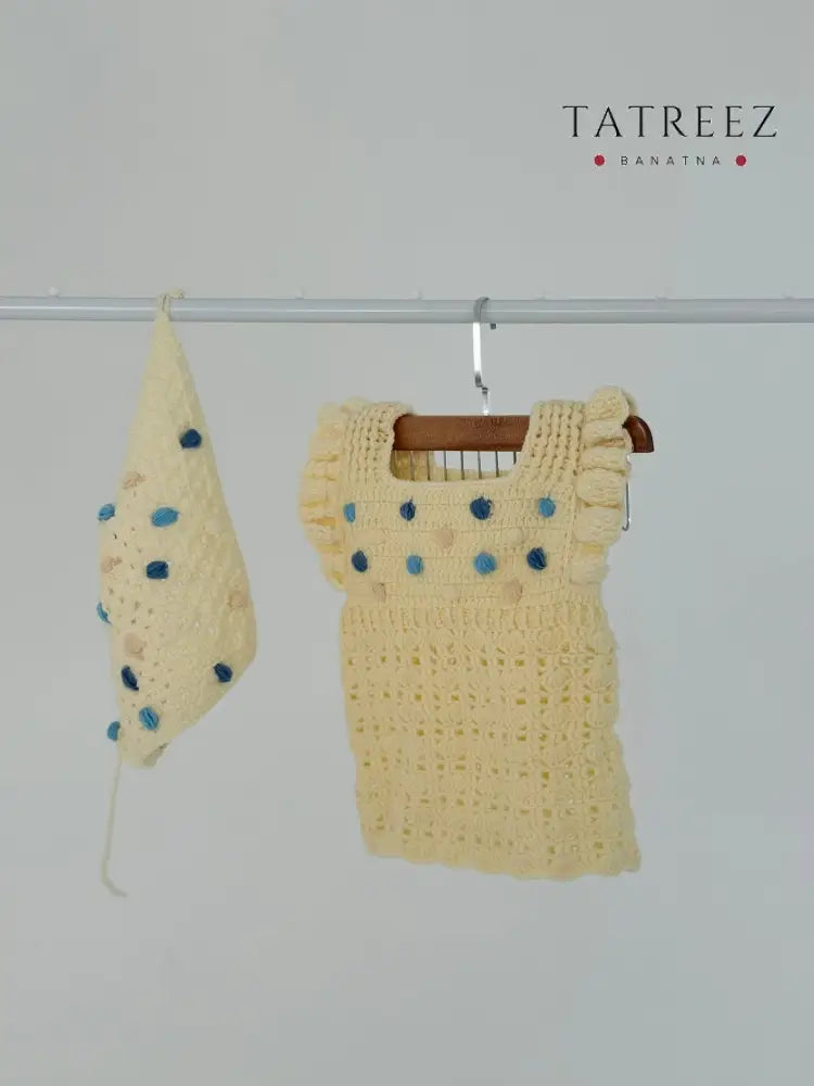 Baby Crochet Dress & Bandana Set | Tatreez Banatna Clothing & Wearables
