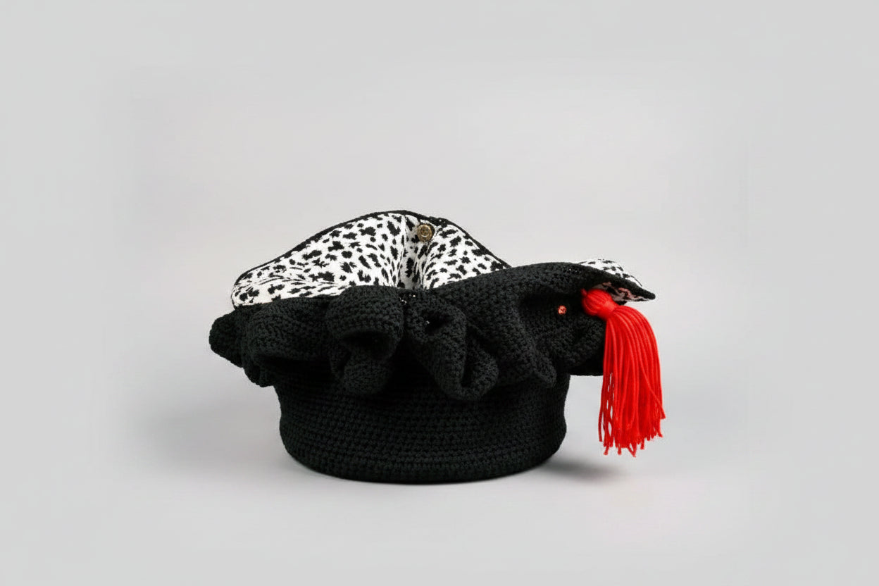 Handmade Crochet Black Bag with Tassels | Tatreez Banatna Accessories