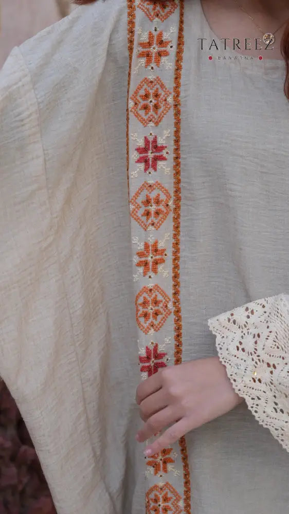 Pearl Abaya - Handmade Elegance with Red Embroidery (Copy) - One size - Clothing & Wearables
