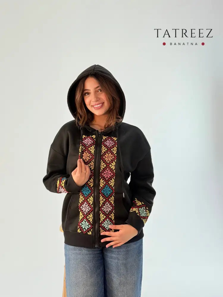 Chic Handmade Zipper Hoodie with Embroidery | Celebrate Craftsmanship Clothing & Wearables