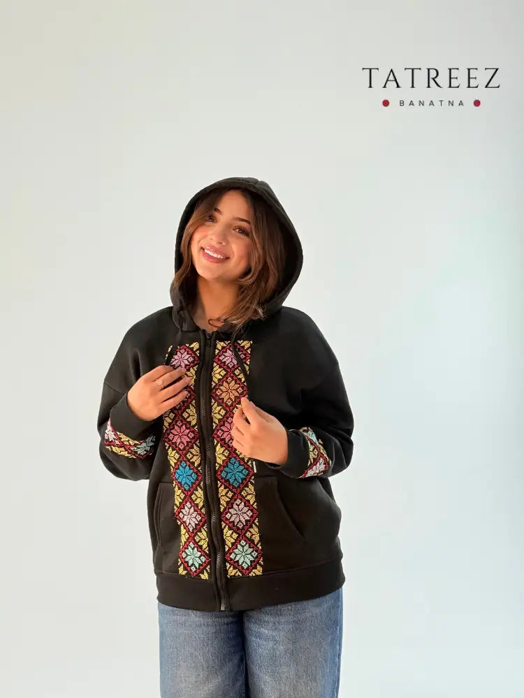 Chic Handmade Zipper Hoodie with Embroidery | Celebrate Craftsmanship Clothing & Wearables