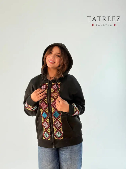 Chic Handmade Zipper Hoodie with Embroidery | Celebrate Craftsmanship Clothing & Wearables
