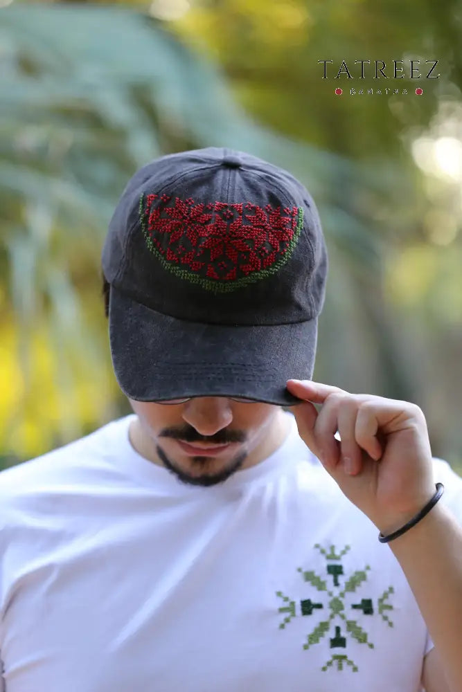 Handmade Cotton T-Shirt with Olive Tree Motifs | Wear With Honor Clothing & Wearables