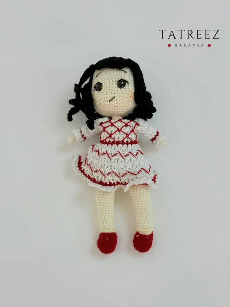 Crochet Doll | Kuffiyeh Dress | Tatreez Banatna Handmade Clothing & Wearables