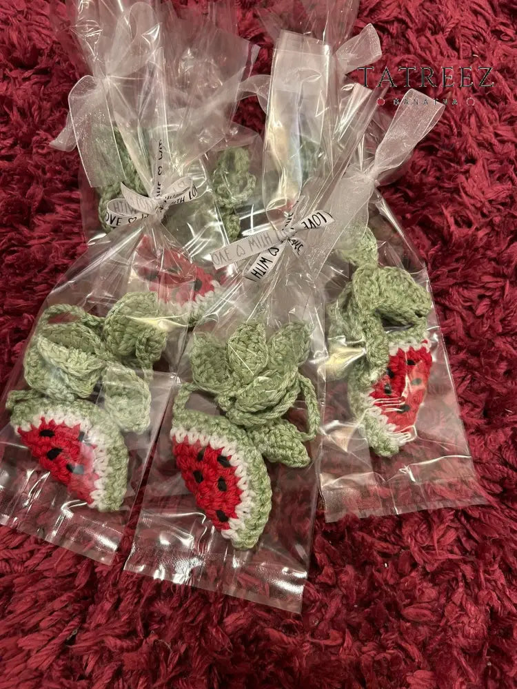 Handmade Crochet Watermelon Bookmark – A Touch of Love for Every Page Clothing & Wearables