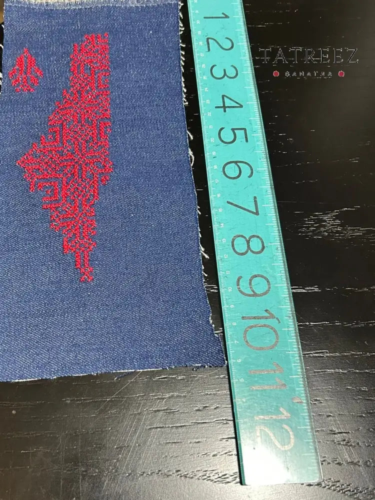Custom Handmade Embroidery Patches of the Palestine Map in Various Colors Clothing & Wearables