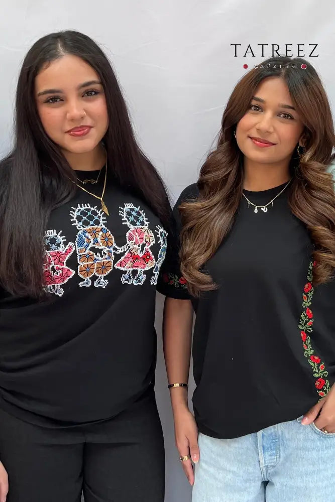 Handmade Embroidered T-Shirt: Simple Elegant and Modern with Traditional Touch Clothing & Wearables