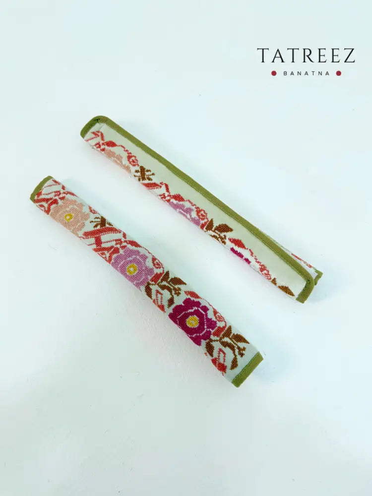 Floral Embroidered Seatbelt Cover | Handmade Soft Comfort | Accessories