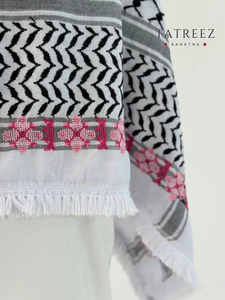 Handmade Embroidered Kofea with Beautiful Flower Design Accessories
