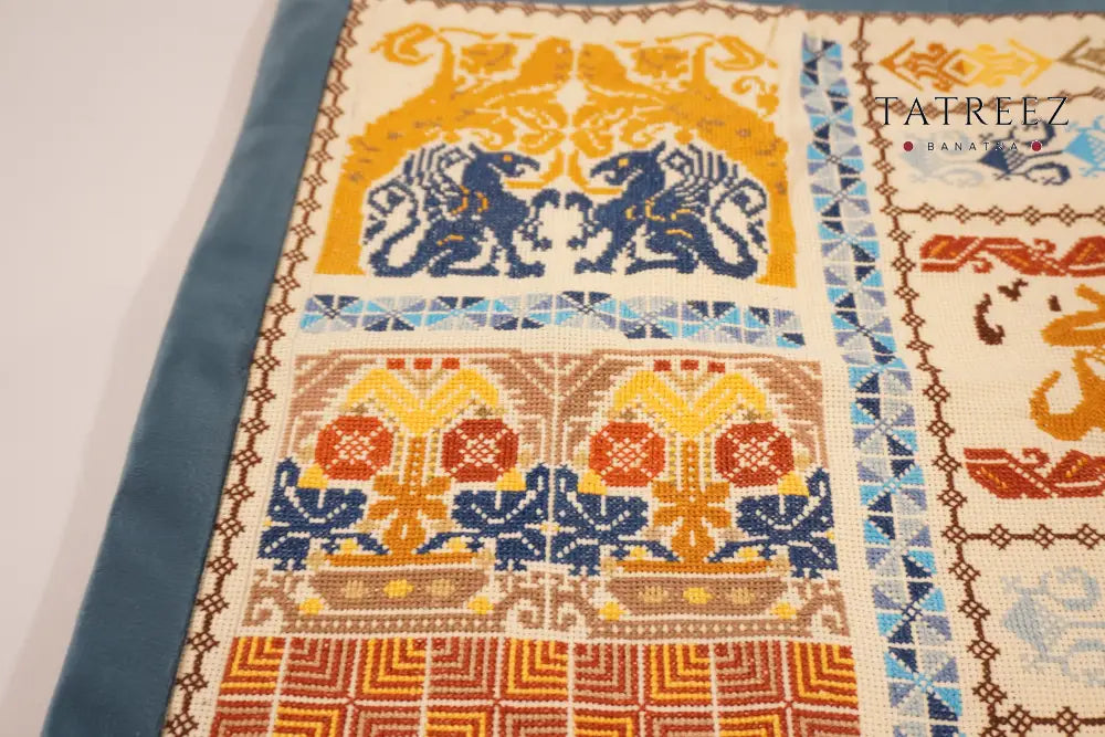 Grace of My Lord Embroidery Wall Hanging | Handmade traditional Palestinian tatreez patterns Accessories