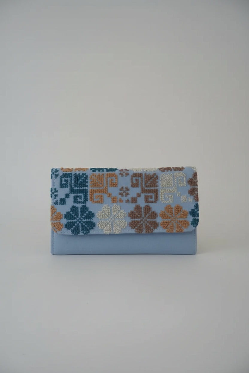Hand Embroidered Clutch in Stunning Blue Shades Accessories