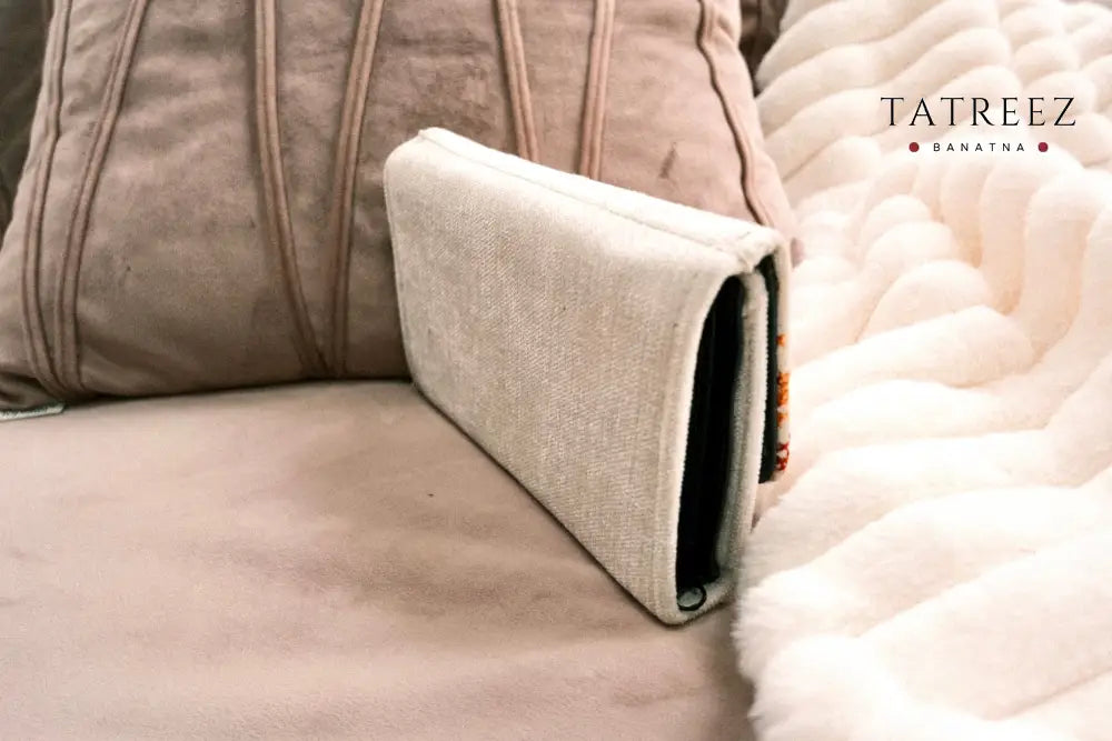 Hand-Embroidered Suede Wallet/Clutch with Traditional Palestinian Tatreez | Tatreez Banatna Accessories