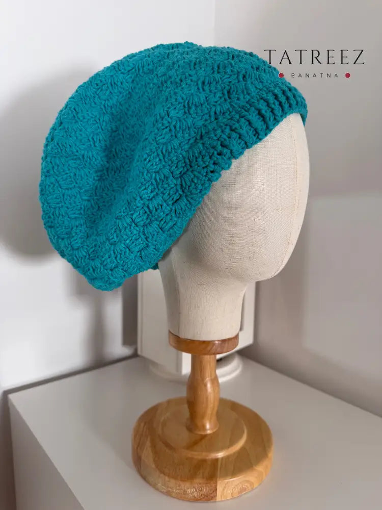 Handmade Crochet Beanie - Empowering Designs by Resilient Women Light Aqua Accessories