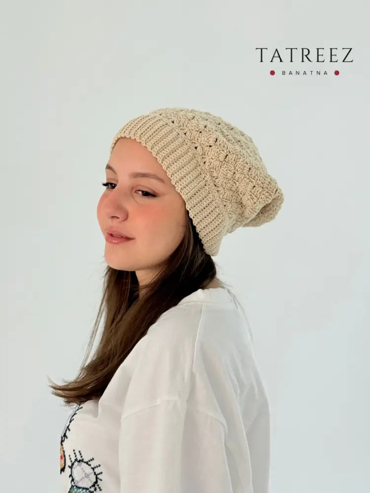 Handmade Crochet Beanie - Empowering Designs by Resilient Women Light Beige Accessories