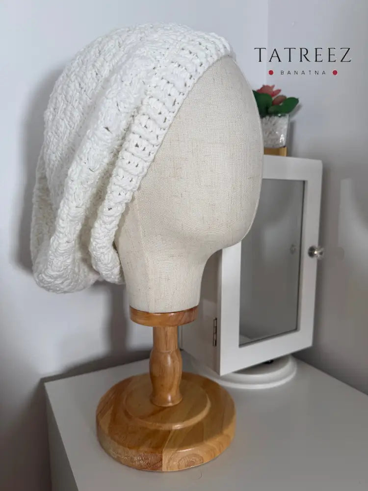 Handmade Crochet Beanie - Empowering Designs by Resilient Women Off White Accessories
