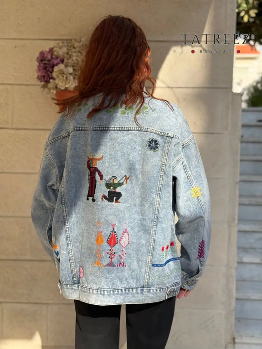 Horea Handmade Embroidered Denim Jacket - Clothing & Wearables