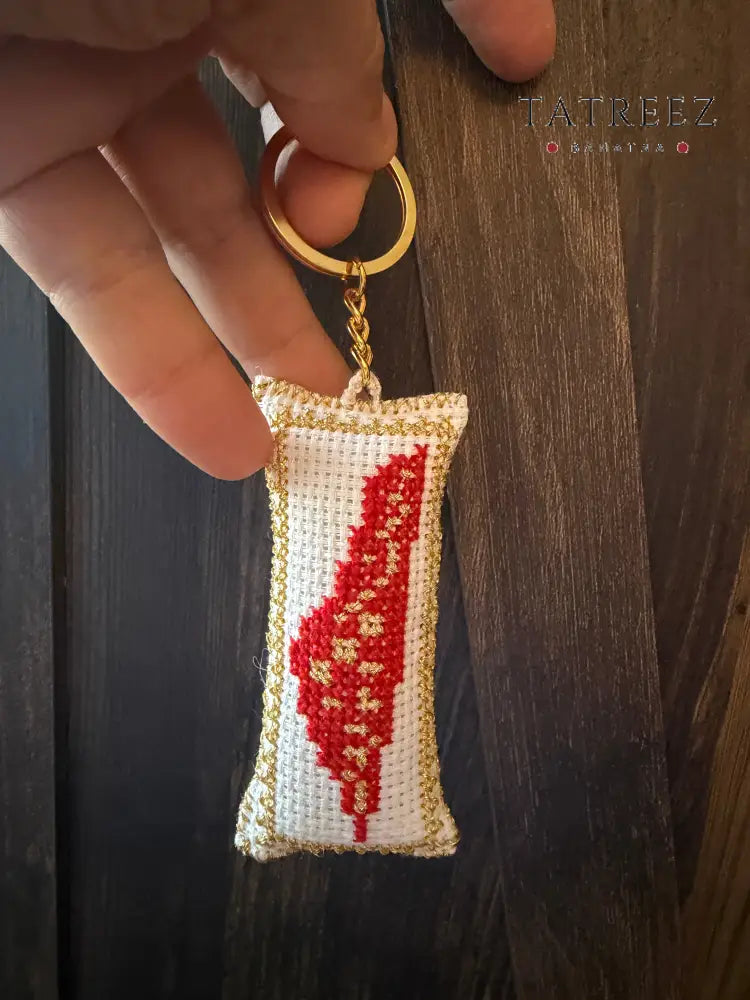 Palestinian Map Keychain | One Side Map Other Side Logo | Handmade Symbol | Accessories