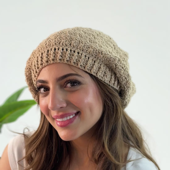 Handmade crochet beanie in various beautiful colors, showcasing unique craftsmanship and style."Feel free to modify any part of this to better fit your brand's voice! Let me know if you need anything else!