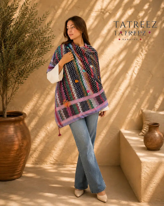 Purple Kofea – Handmade Bright Palestinian Tatreez Embroidery - Accessories