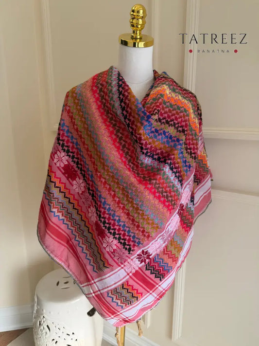 Rosy Dreams Pink Kofea with Handcrafted Embroidery | Unique Style & Comfort Accessories