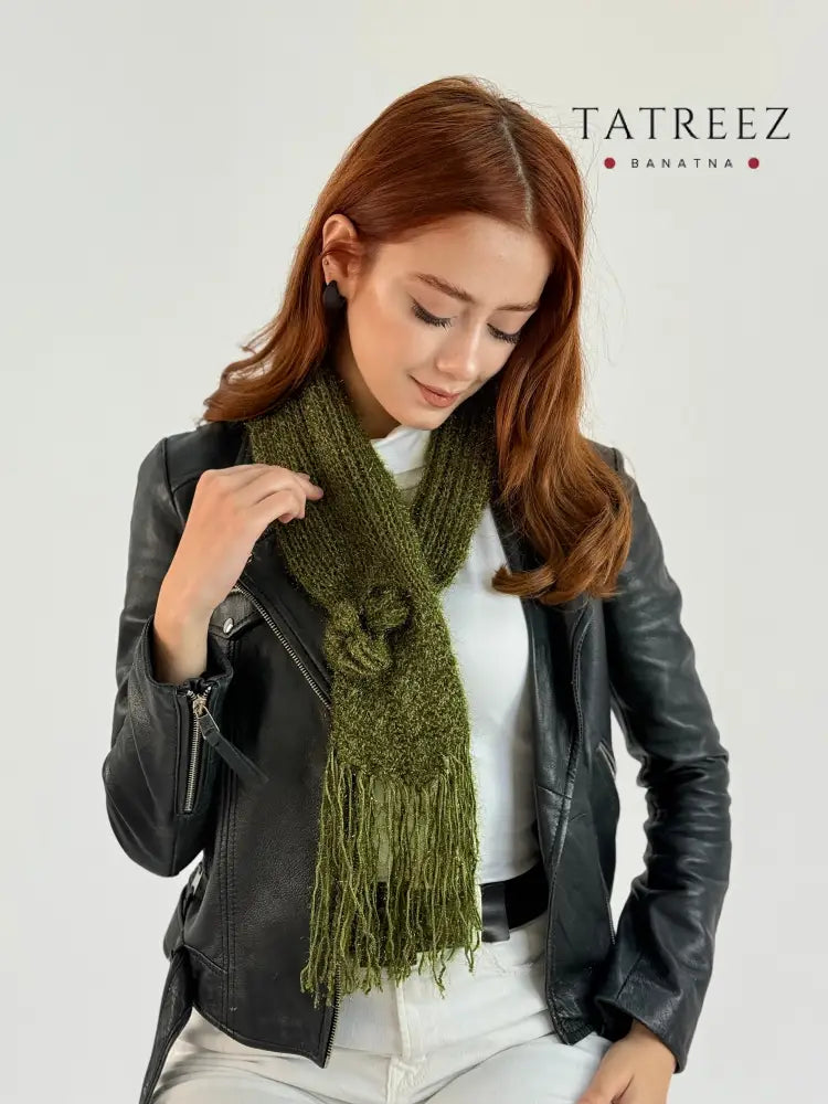 Olive Elegance Wrap | Handmade Crochet Shawl | Perfect Neck Tuck for Effortless Style Clothing & Wearables