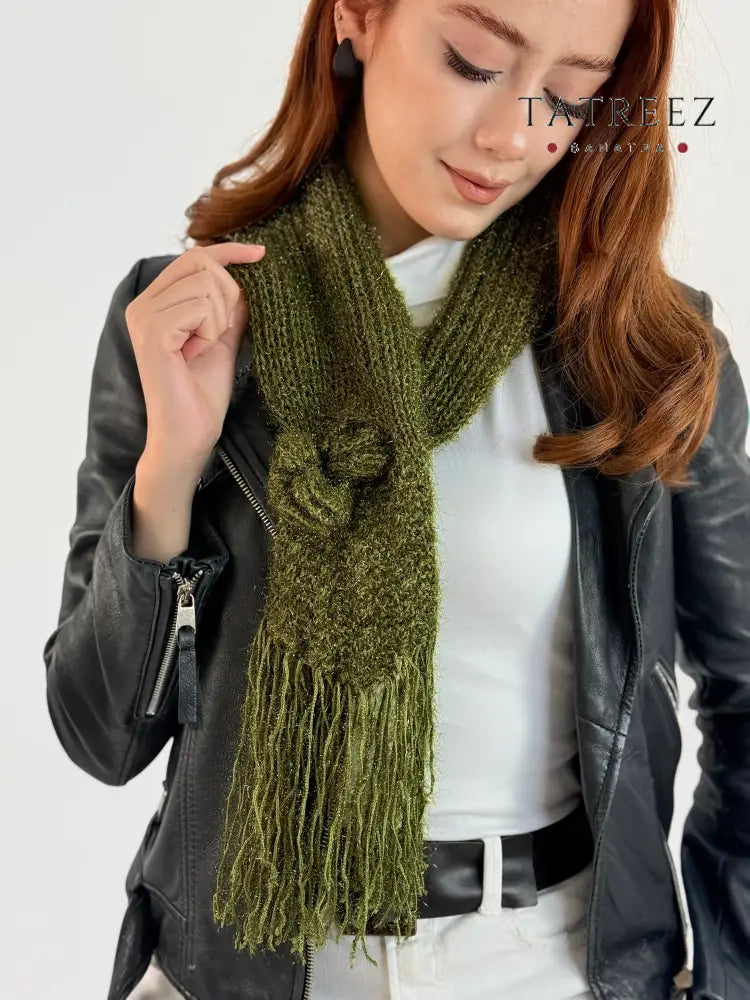 Olive Elegance Wrap | Handmade Crochet Shawl | Perfect Neck Tuck for Effortless Style Clothing & Wearables